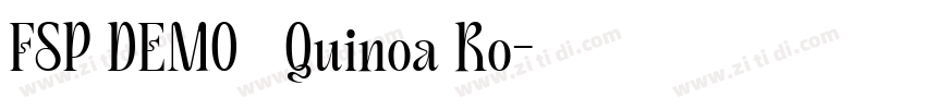 FSP DEMO   Quinoa Ro字体转换